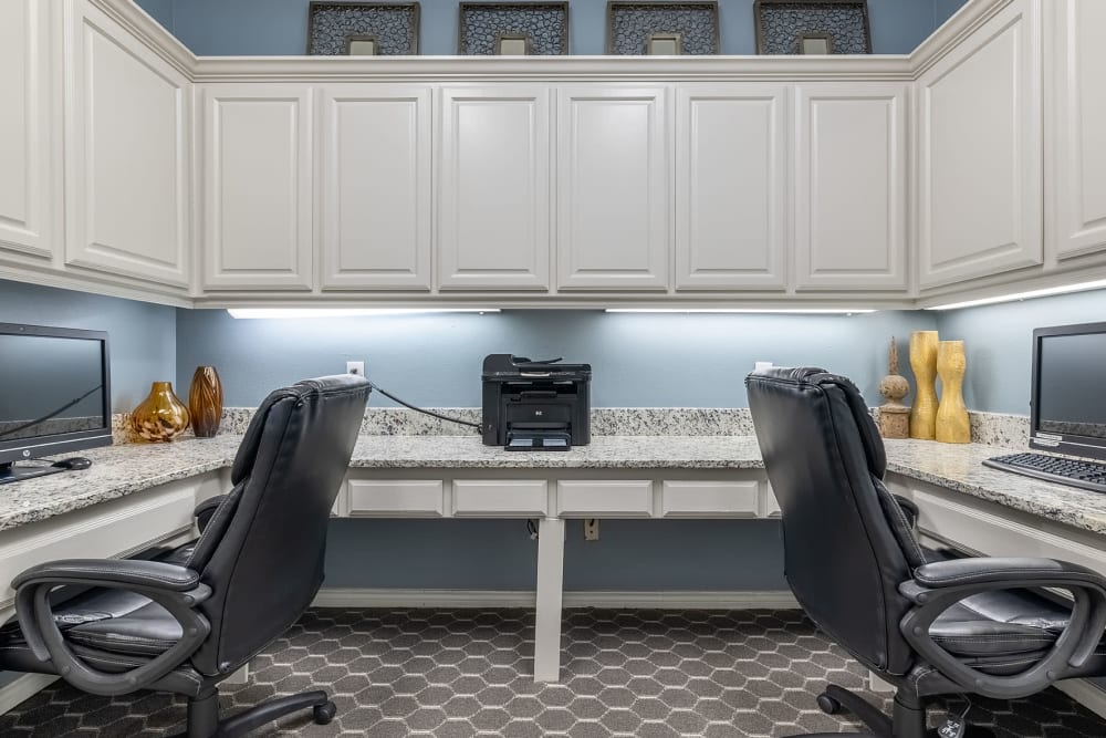 Executive business center at Marquis at Stonegate in Fort Worth, Texas