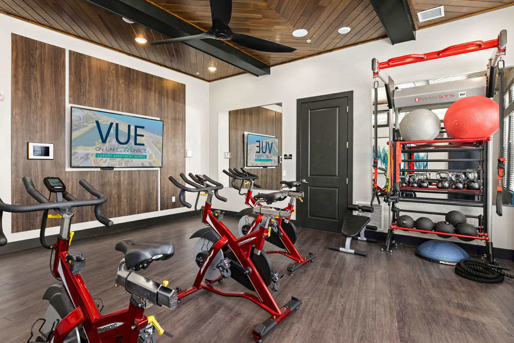 Community yoga studio at Vue on Lake Monroe in Sanford, Florida