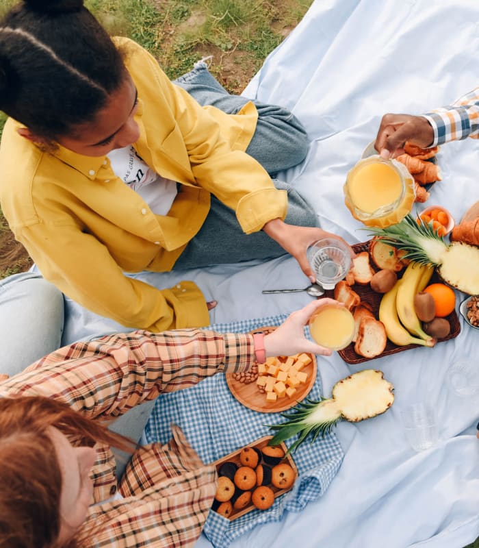 Residents having a picnic at Boulder Ridge in Tulsa, Oklahoma