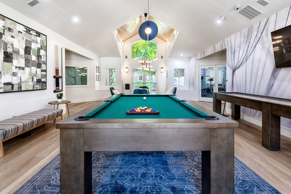 Clubhouse with Billiards at Larkspur Woods in Sacramento, California