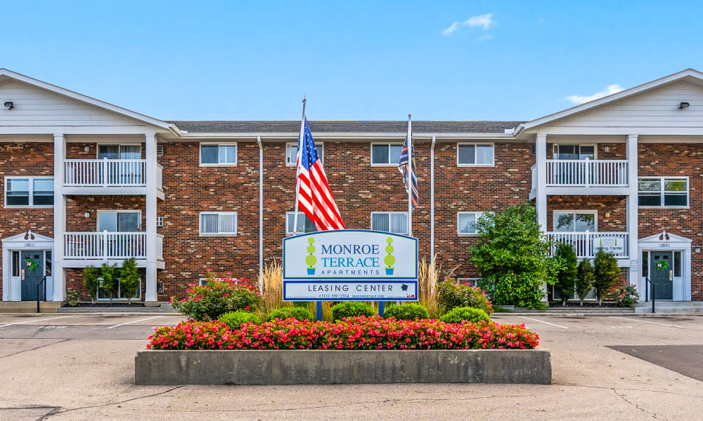 Apartment homes at Monroe Terrace Apartments in Monroe, Ohio