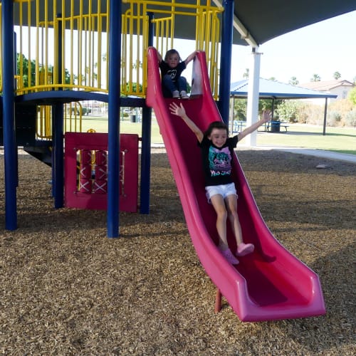 kids playing on playground at  On Base Housing in Yuma, Arizona