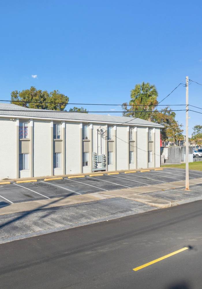 Apartment parking at Villa Barcelona in Pensacola, Florida